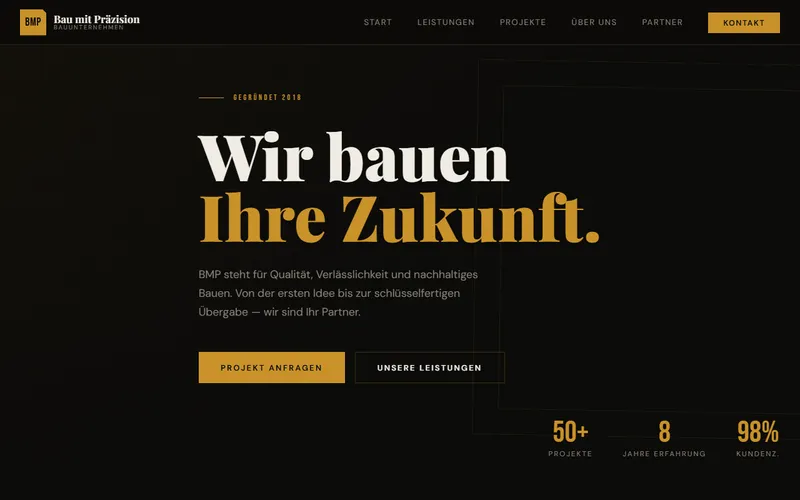 Vorschau der Website BMP – Bau mit Präzision