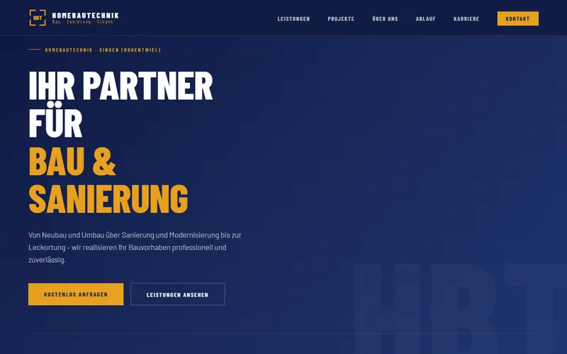 Vorschau der Website HBT Homebautechnik